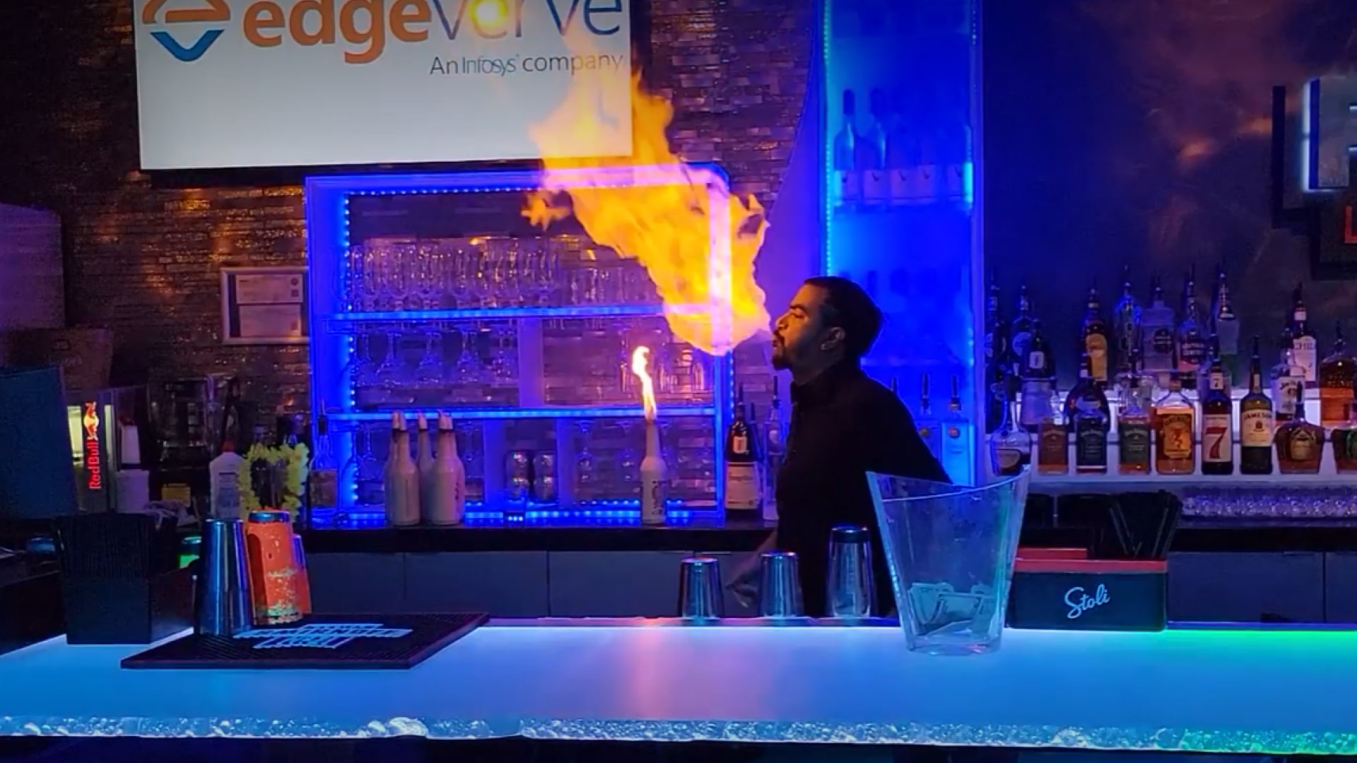 Flair Bartender At Icebar